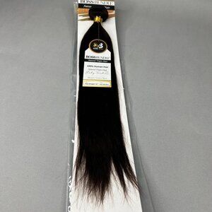 18” Natural Brown Boss Bundles Yaki Straight 100% Human Hair Track Extensions